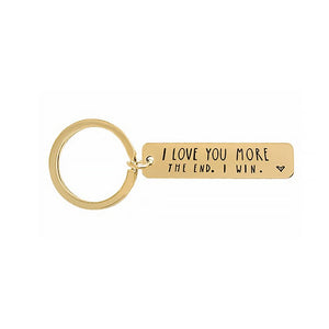 "I Love You More The End I Win" Funny Christmas Gift Keychain🎁