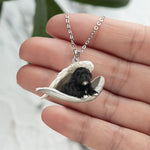 Sleeping Angel Stainless Steel Necklace