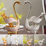 Home Decoration Swan Dessert Spoon/Fork Tableware Set