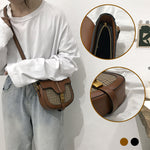 Vintage Plaid Saddle Bag