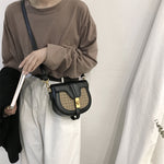 Vintage Plaid Saddle Bag