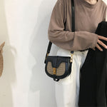 Vintage Plaid Saddle Bag