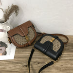 Vintage Plaid Saddle Bag