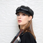 Ladies British Style Retro Casual Solid Color Hat