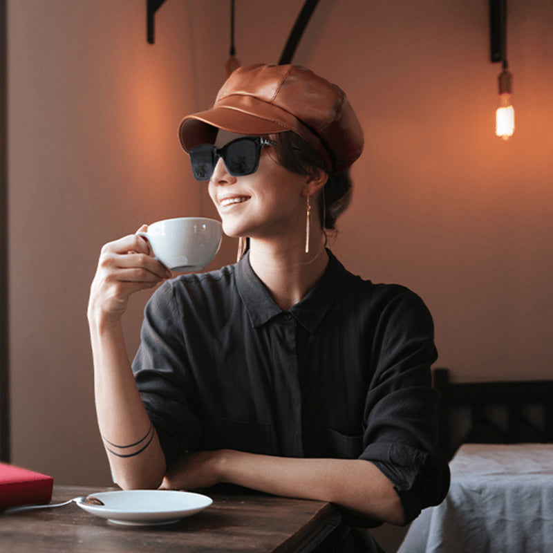 Ladies British Style Retro Casual Solid Color Hat