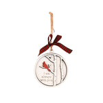 Handmade Memorial Ornament With Cardinals