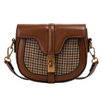 Vintage Plaid Saddle Bag
