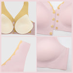 Contrast Front Button Bra