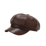 Ladies British Style Retro Casual Solid Color Hat