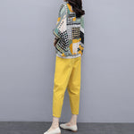 Women Printed Cotton Linen Two-piece Set