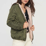 Lightweight Lamb Fleece Wavy Pattern Thermal Padded Coat(FREE SHIPPING)