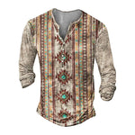 Long Sleeve Vintage Print T-Shirt
