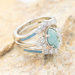 Natural Turquoise Diamond Ring
