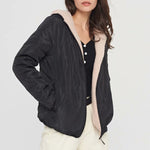 Lightweight Lamb Fleece Wavy Pattern Thermal Padded Coat(FREE SHIPPING)