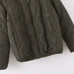 Lightweight Lamb Fleece Wavy Pattern Thermal Padded Coat(FREE SHIPPING)