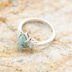 Natural Turquoise Diamond Ring