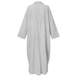 Puff sleeve stripe printed maxi dress