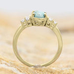 Natural Turquoise Diamond Ring