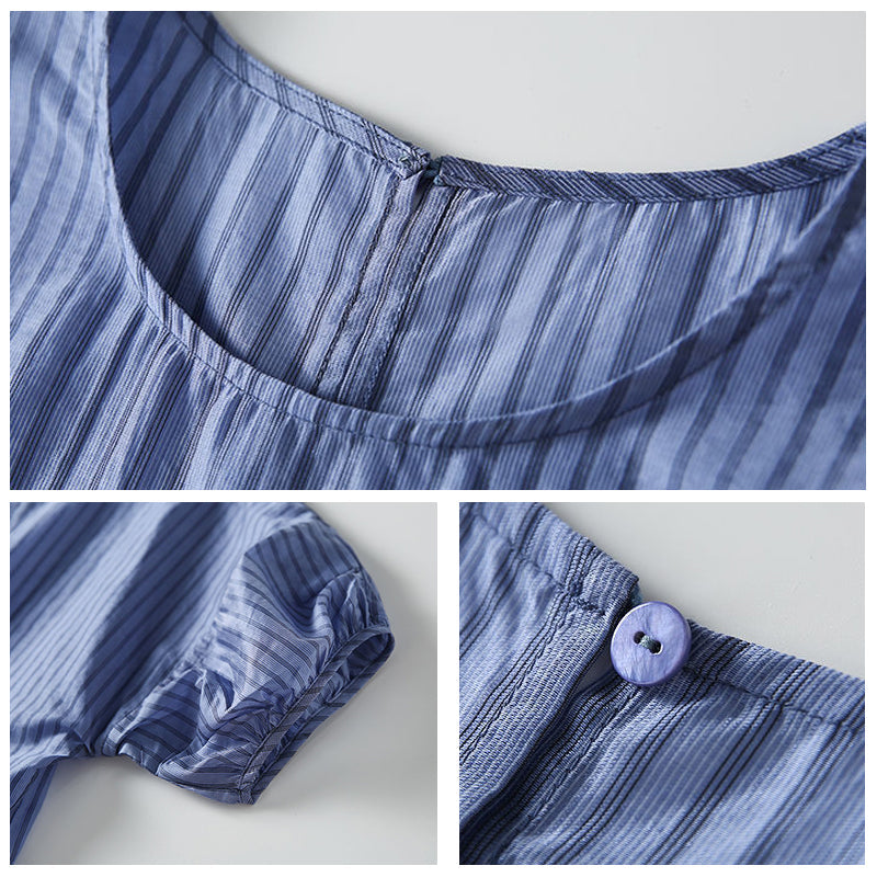 Striped Crew Neck Short Sleeve T-Shirt