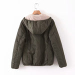 Lightweight Lamb Fleece Wavy Pattern Thermal Padded Coat(FREE SHIPPING)