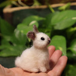 （5-7 days pre-sale）Needle felted baby bunny easter decor handmade material package