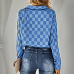 Cardigan Casual Check Jacquard Shirt