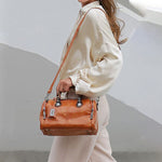 New oil wax leather handbags Boston soft leather big tote bag