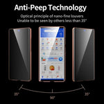 Samsung Anti-Peep Tempered Glass Phone Case