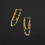 Sequins Chain Tassel Earrings