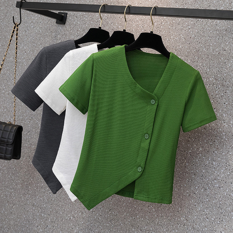 Irregular Slit T-shirt