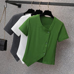 Irregular Slit T-shirt