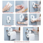 Multifunction No Trace Self adhesive Kitchen Roll Holders