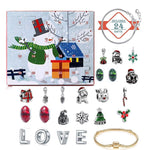 24 Days Countdown Calendar DIY Beaded Blind Box Christmas Bracelet Gift