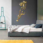 Galloping Horse Wall Decoration, 3D Acrylic Modern Mirror Steed Wall Sticker