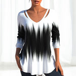 Long Sleeve Top With Ombre Print