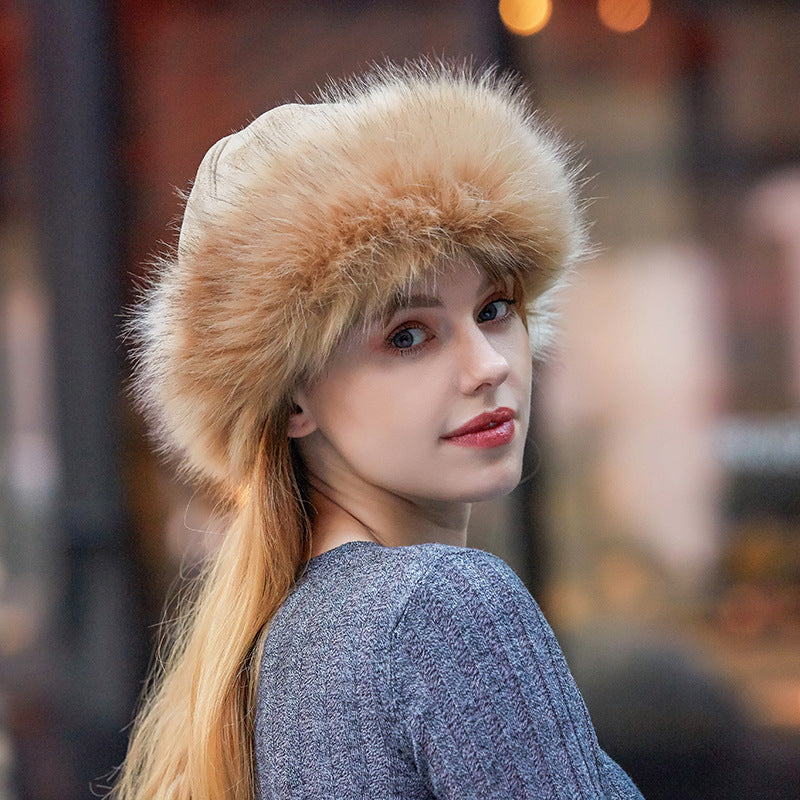 Faux Fur Suede Winter Cap