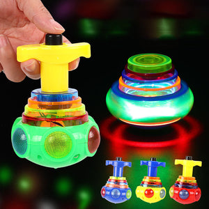 Music Flashing Spinners Toy with Launcher