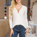 Women's v-neck knitted t-shirt