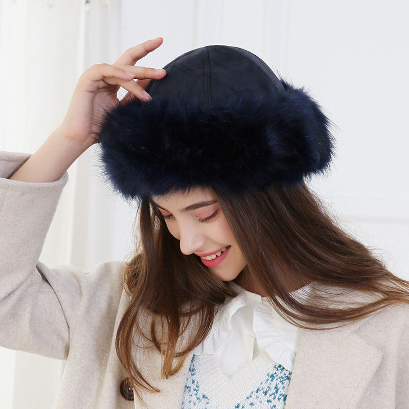 Faux Fur Suede Winter Cap