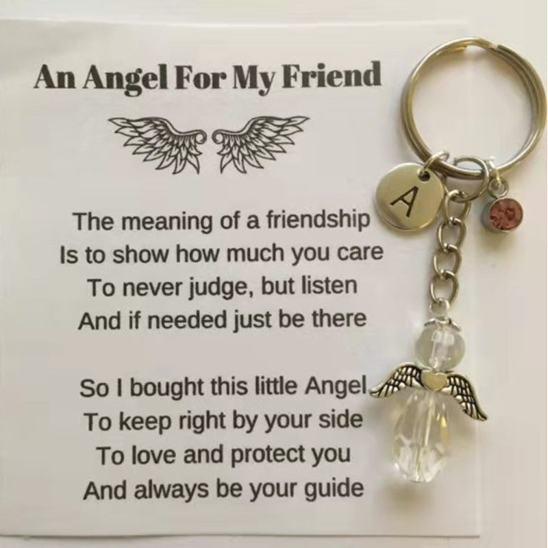 🎅Christmas Sale 50％ OFF -🎉Guardian Angel Keychain - Best Friend Gift