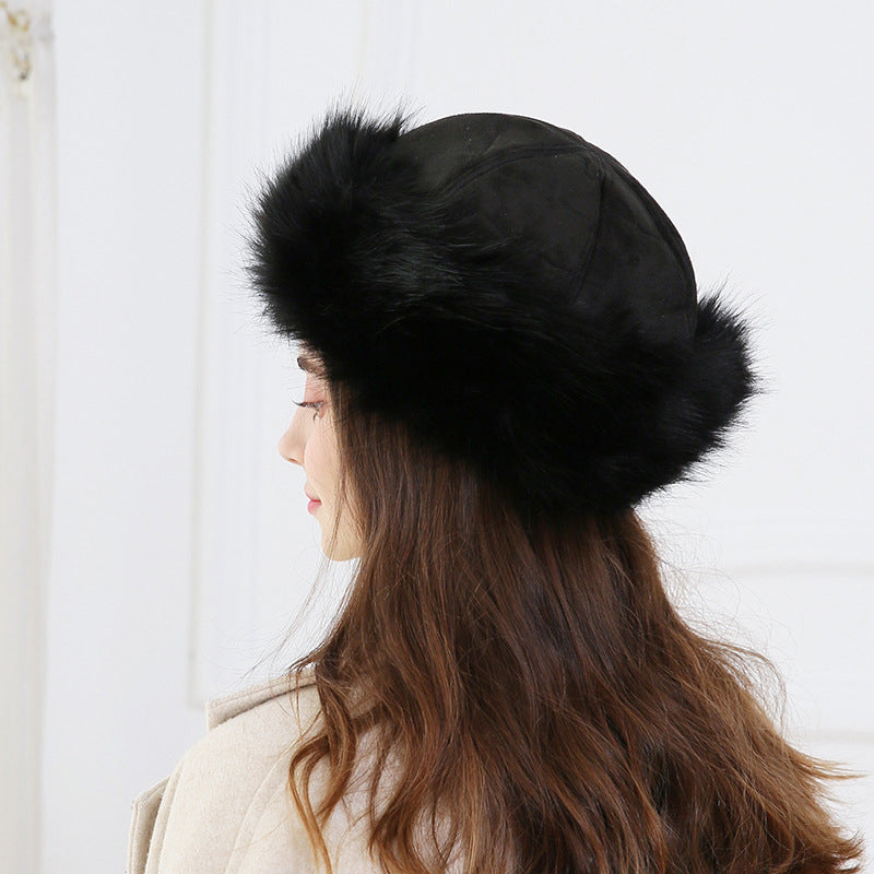 Faux Fur Suede Winter Cap