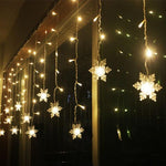 Curtain Snowflake LED String Lights