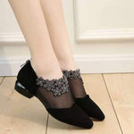 Women's Mesh Hollow-out Low Heel Sandals