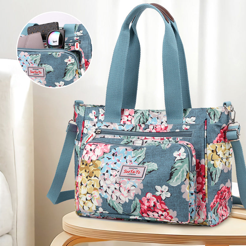 Large Capacity Floral Pattern Canvas Bag