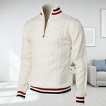 Color Block Turtleneck With Zip Closure