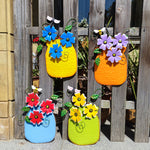 Hand-Painted Wrought Iron Vase