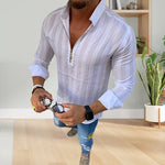 Striped Long-sleeve Print T-shirt