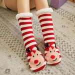 Chunky Printed Christmas Floor Socks