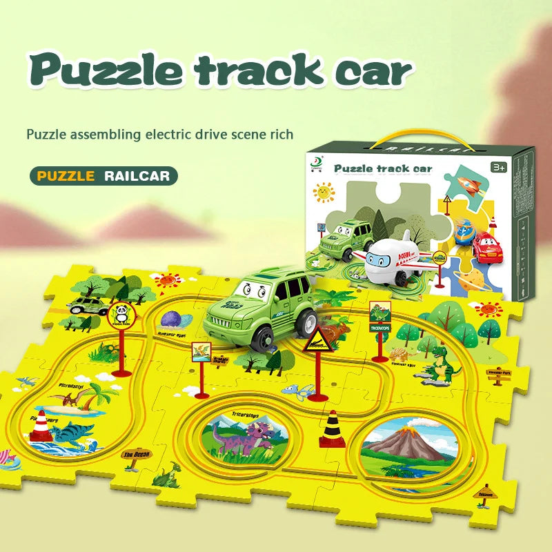 🔥Children's Educational Puzzle Track Car Play Set