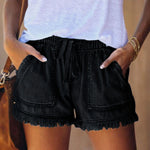 Women's Casual Denim Shorts With Pockets Cotton Jeans Shorts